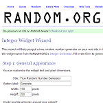 Random.org - Integer Widget